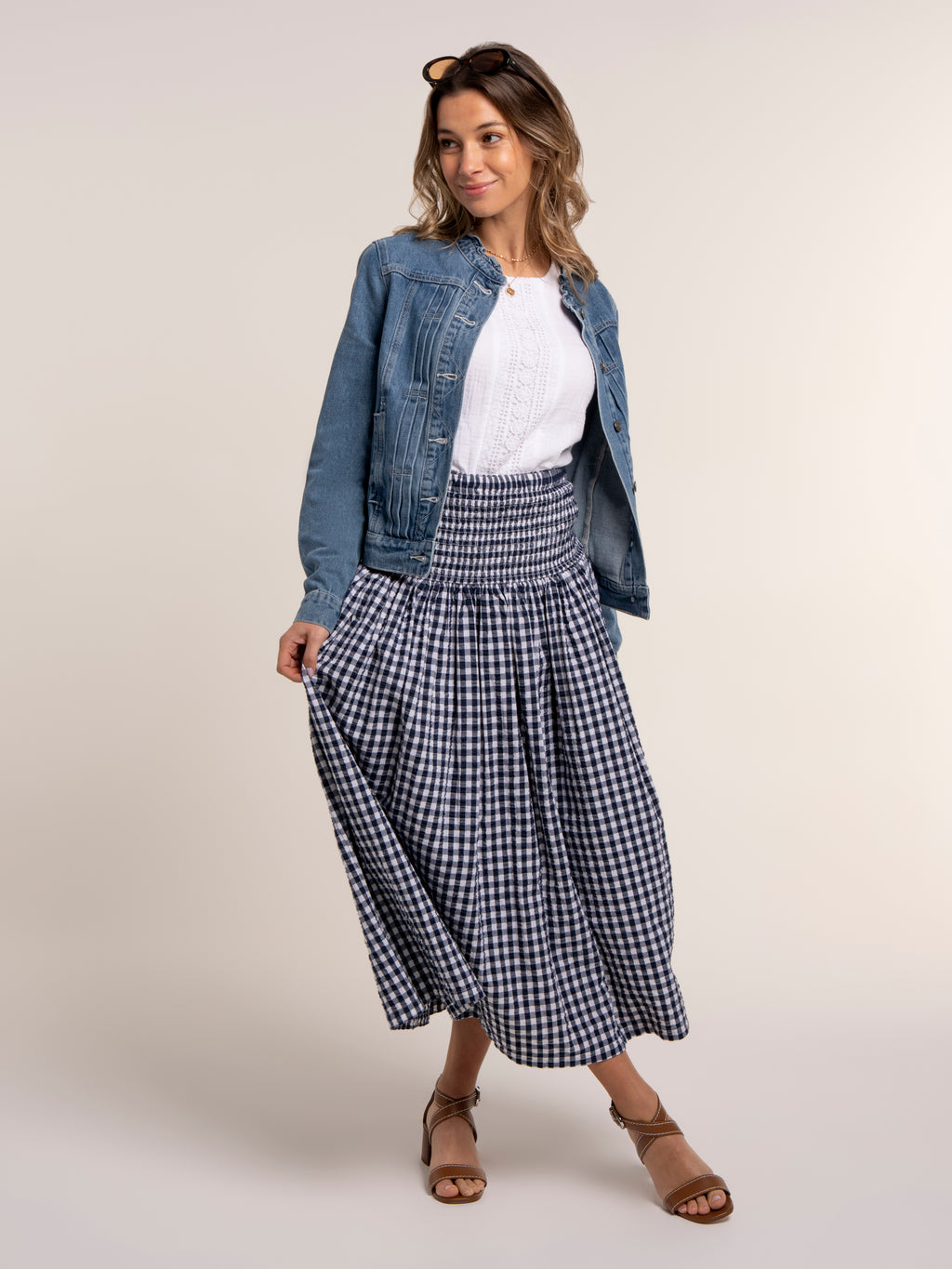 Brakeburn Teresa Skirt-Brakeburn-White finn