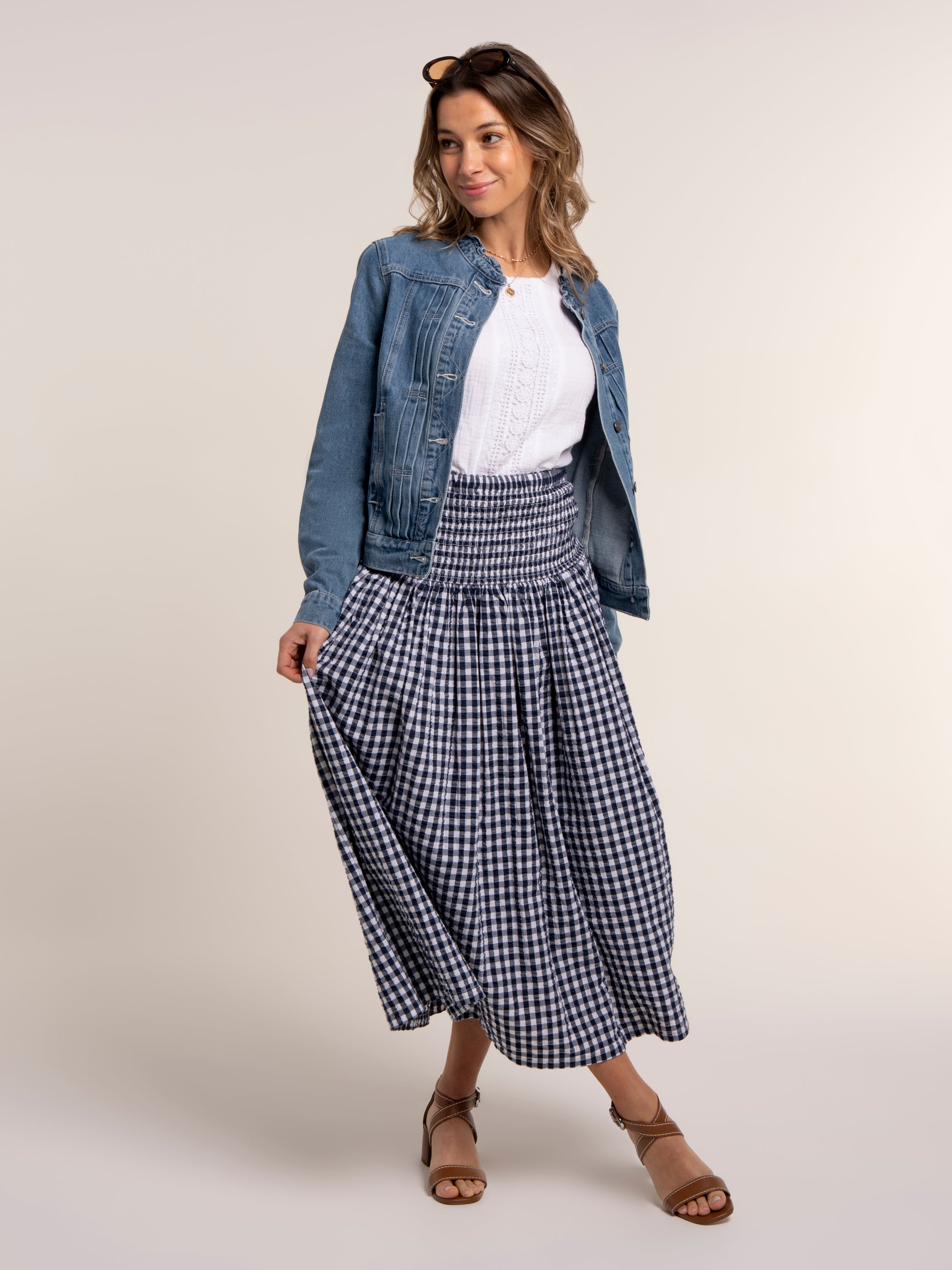 Brakeburn Teresa Skirt-Brakeburn-White finn