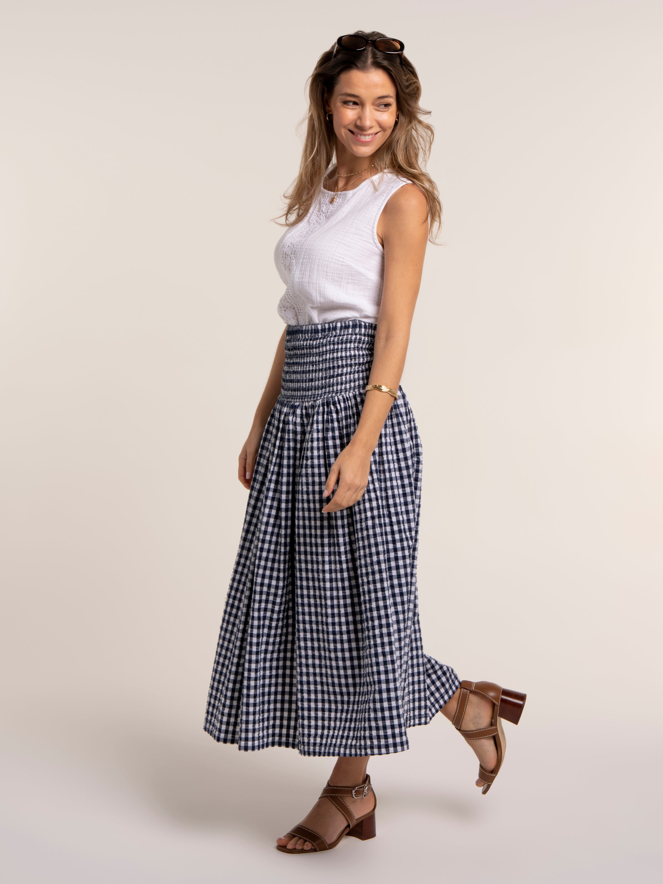 Brakeburn Teresa Skirt-Brakeburn-White finn