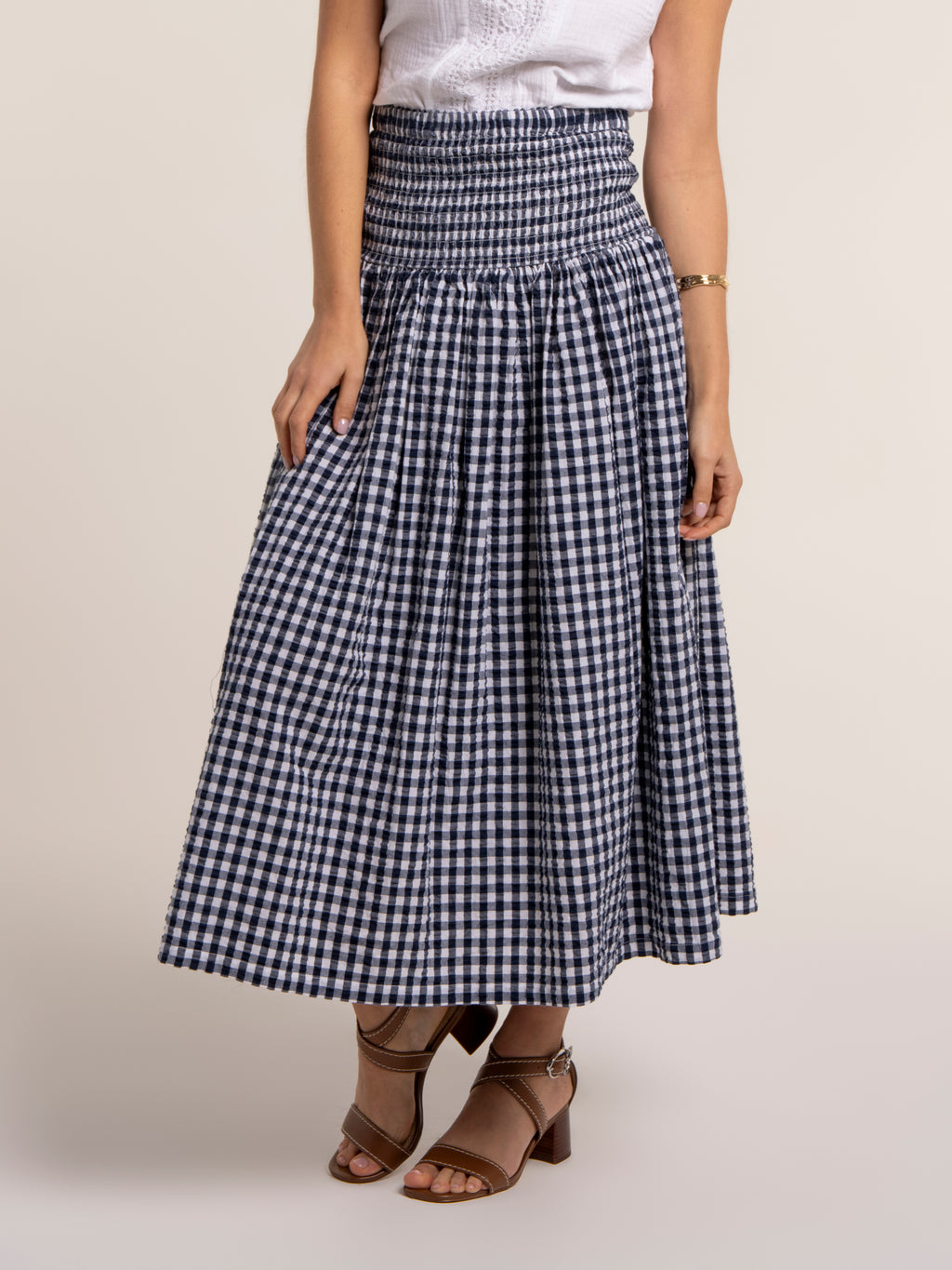 Brakeburn Teresa Skirt-Brakeburn-White finn