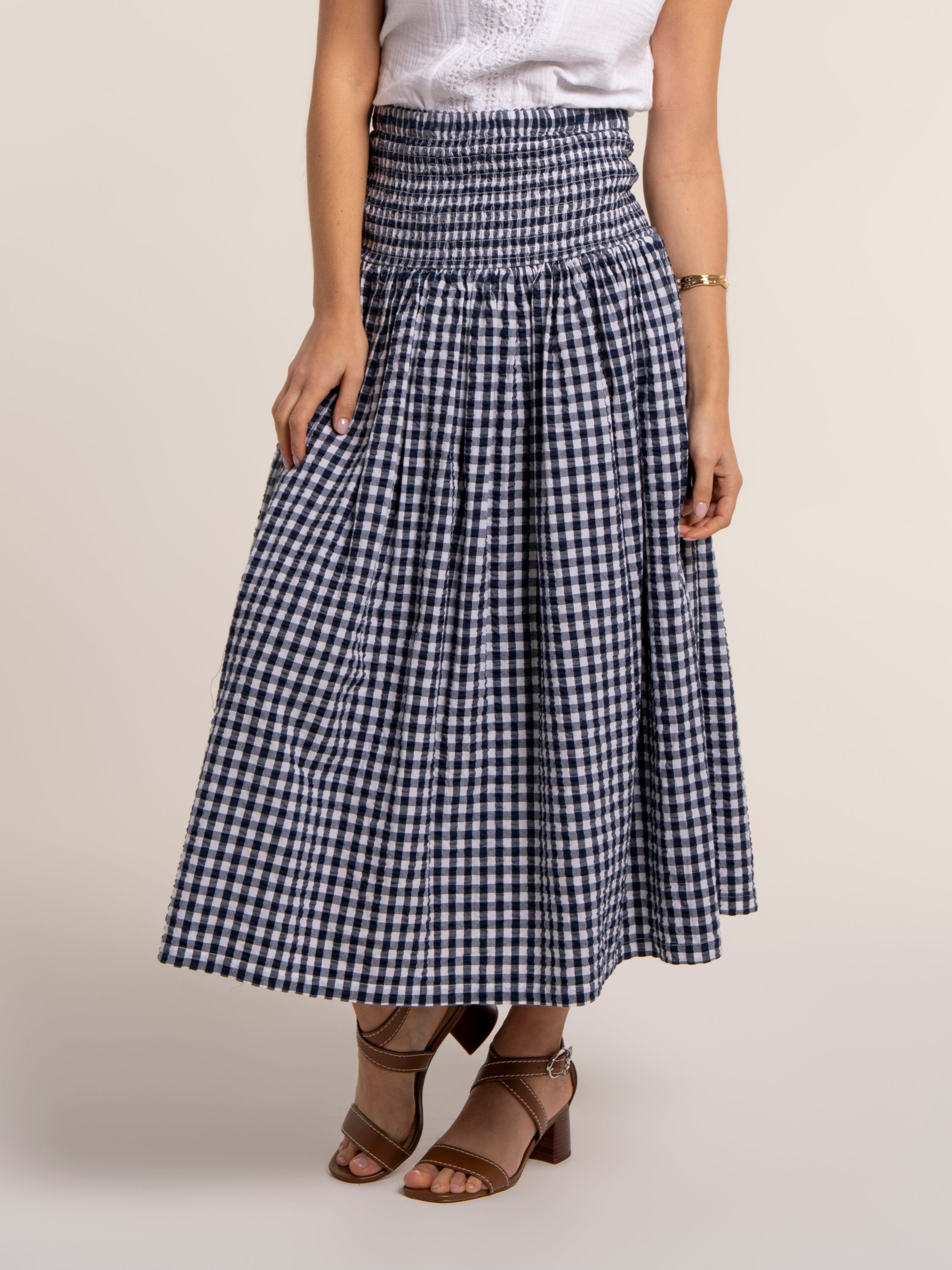 Brakeburn Teresa Skirt-Brakeburn-White finn