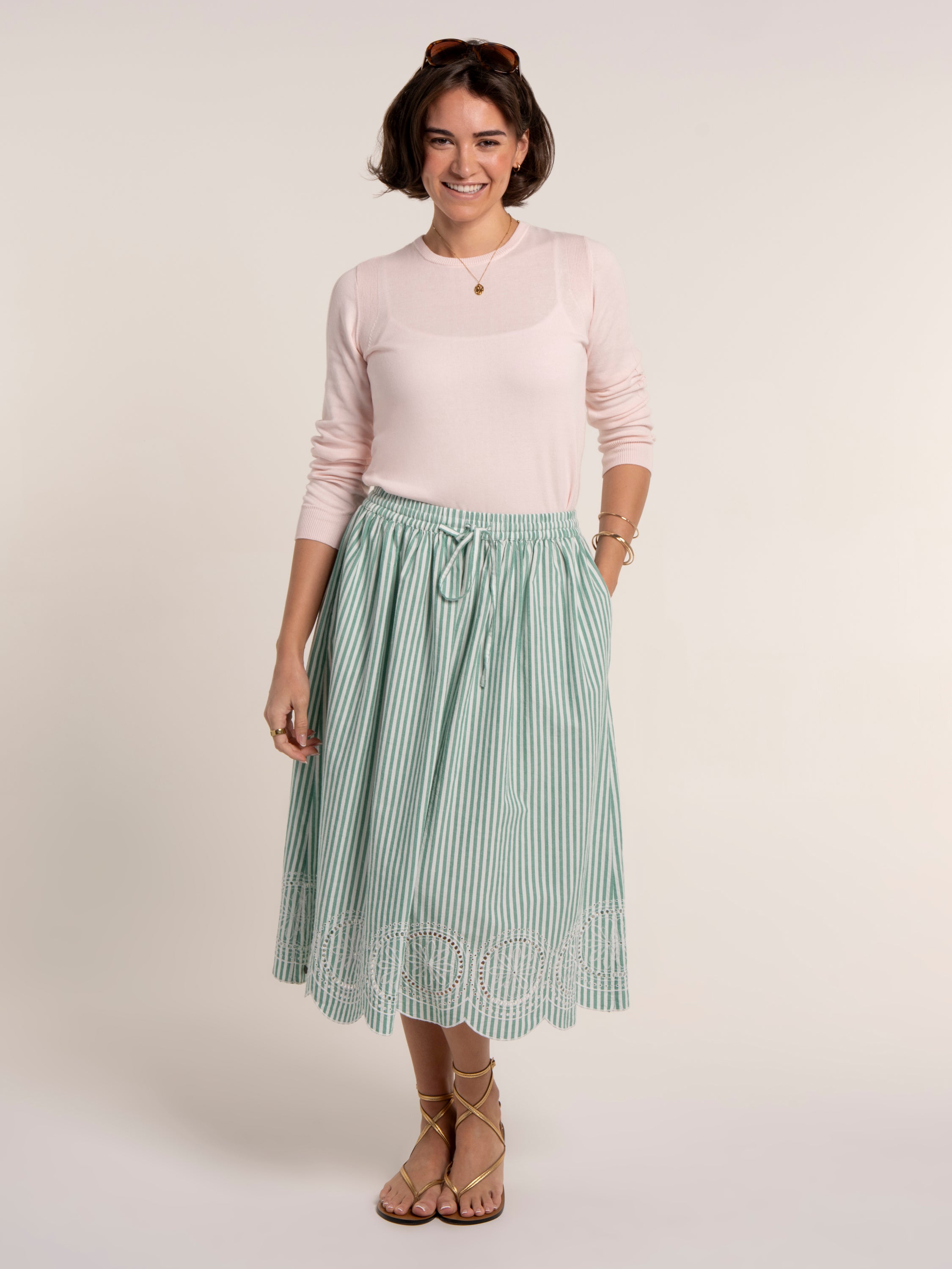 Brakeburn Hannah Skirt-Brakeburn-White finn