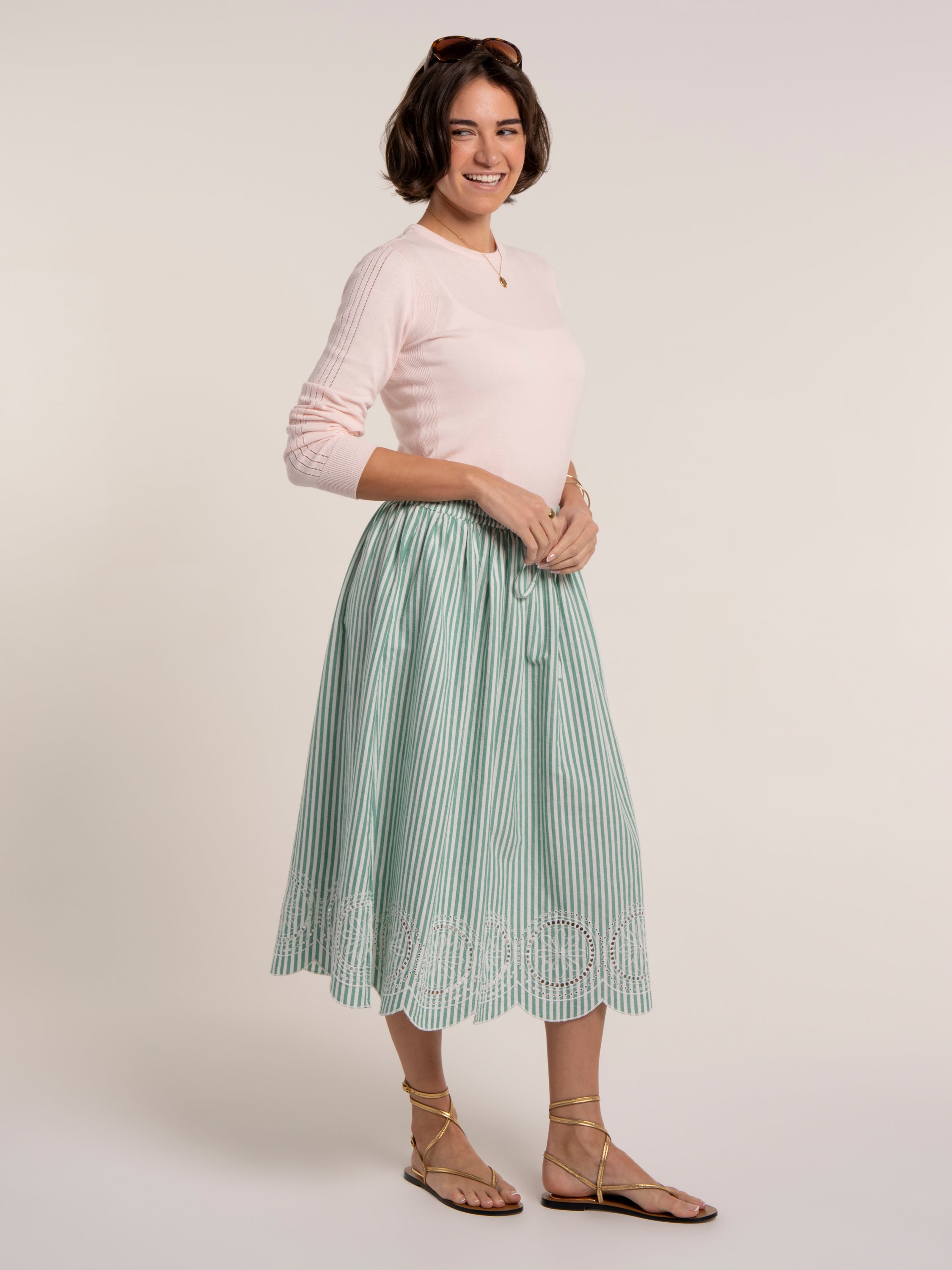 Brakeburn Hannah Skirt-Brakeburn-White finn