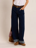 Brakeburn Wide Leg Jeans-Brakeburn-White finn