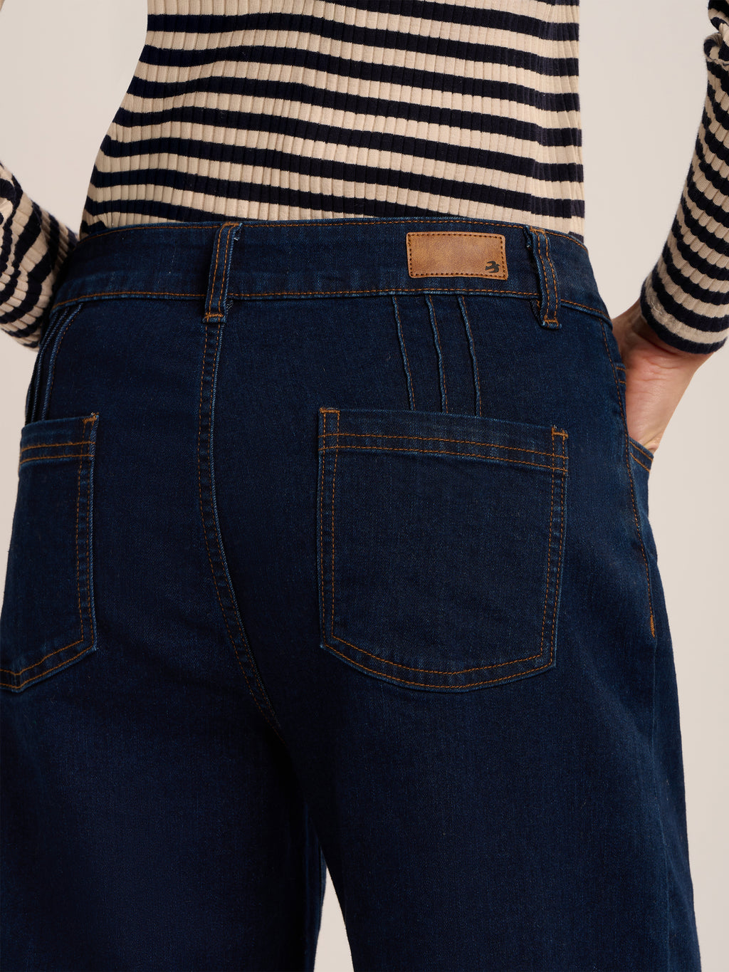 Brakeburn Wide Leg Jeans-Brakeburn-White finn