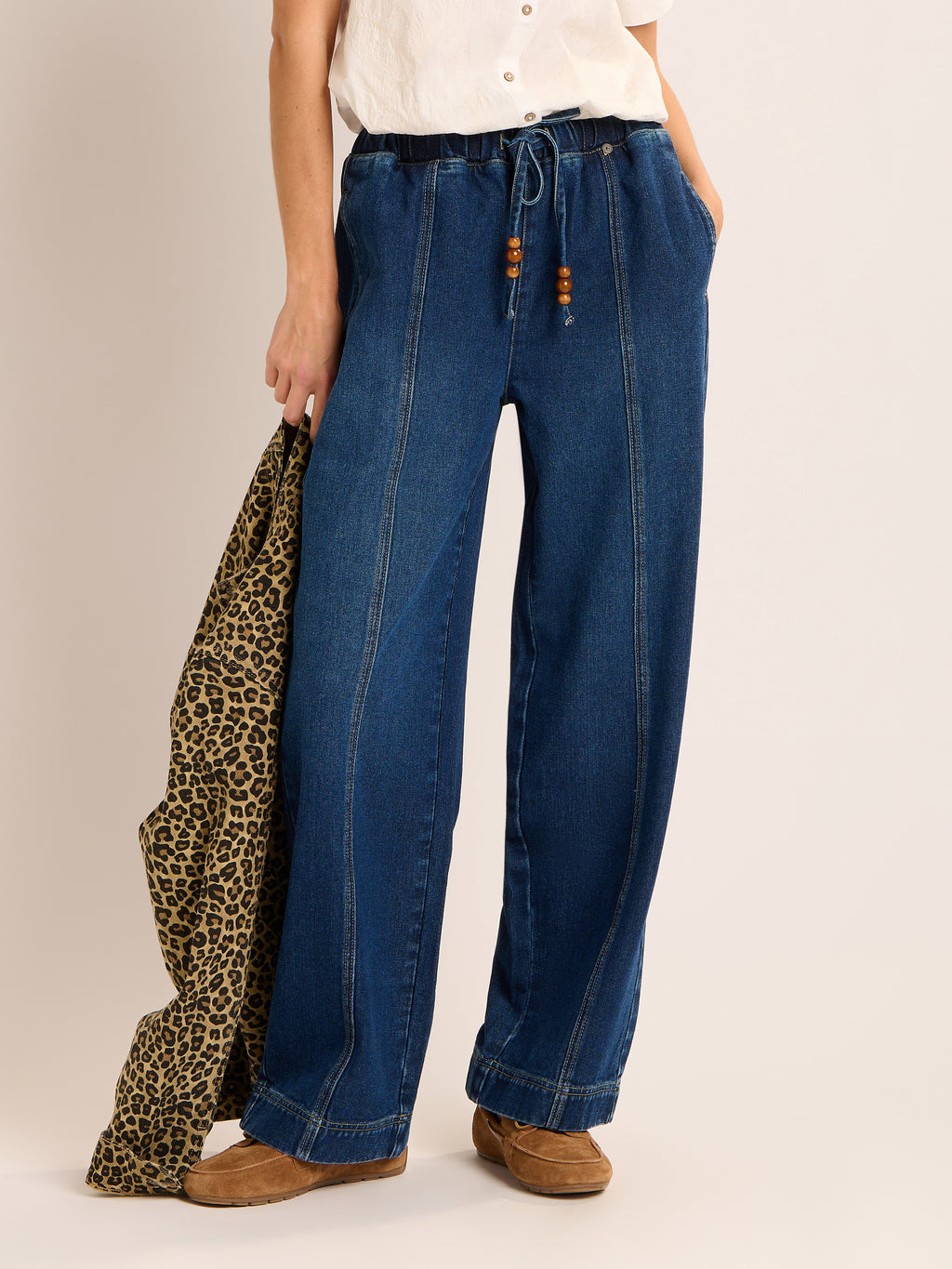 Brakeburn Tayanna Trousers-Brakeburn-White finn