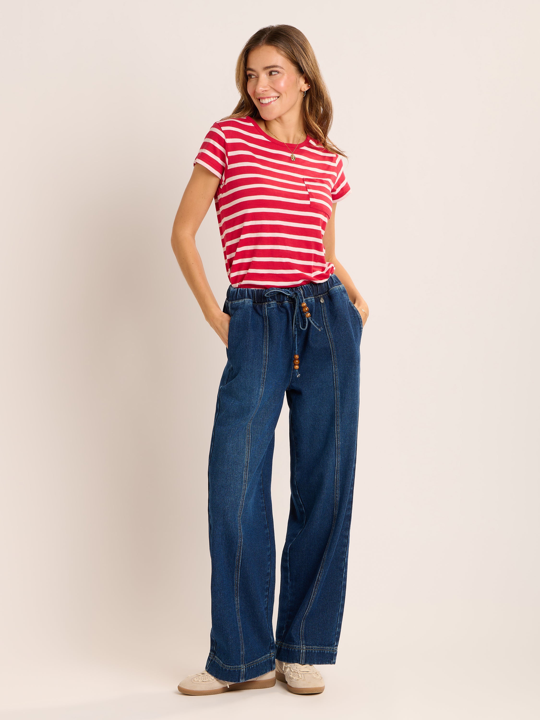 Brakeburn Tayanna Trousers-Brakeburn-White finn