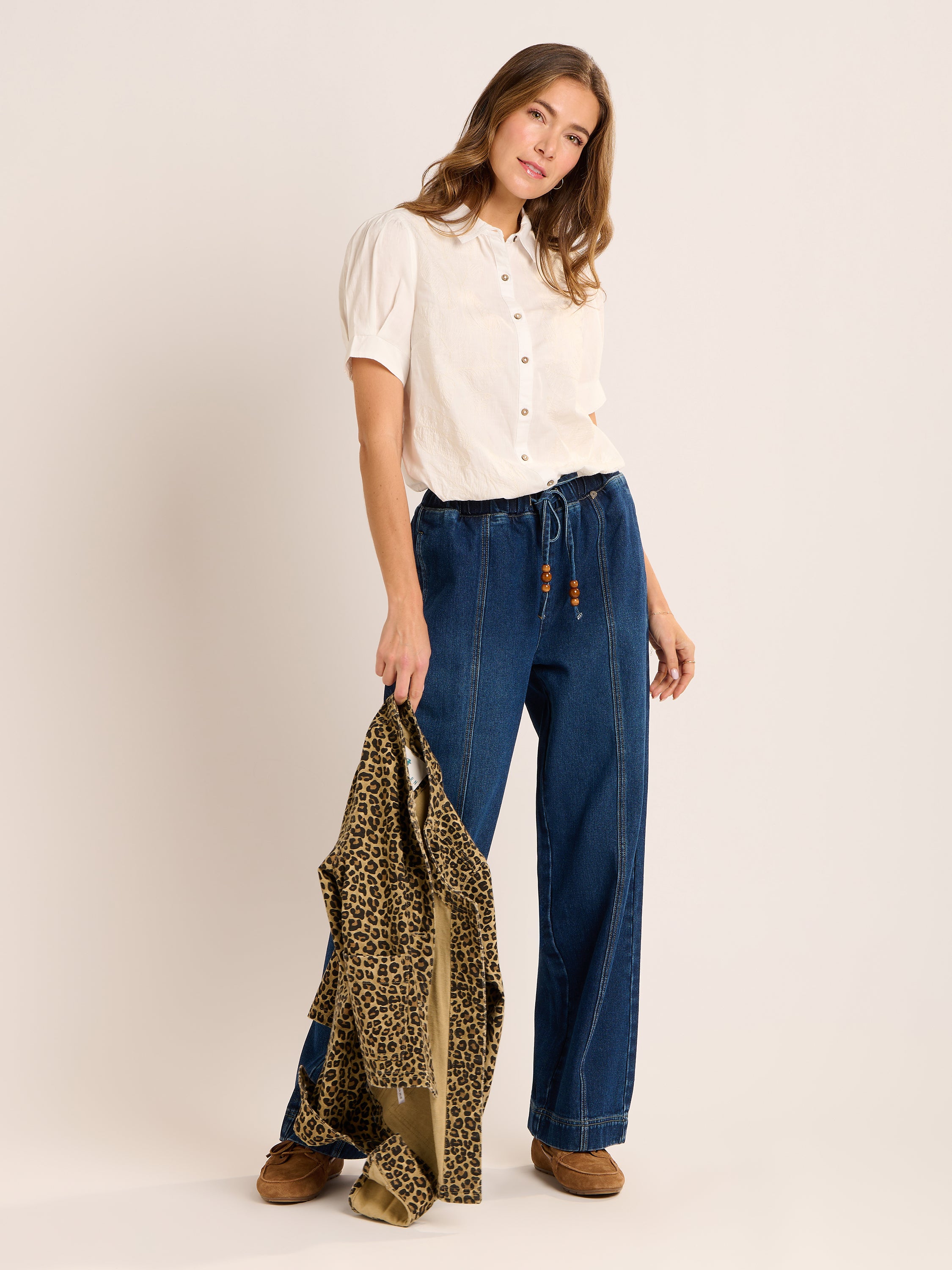 Brakeburn Tayanna Trousers-Brakeburn-White finn