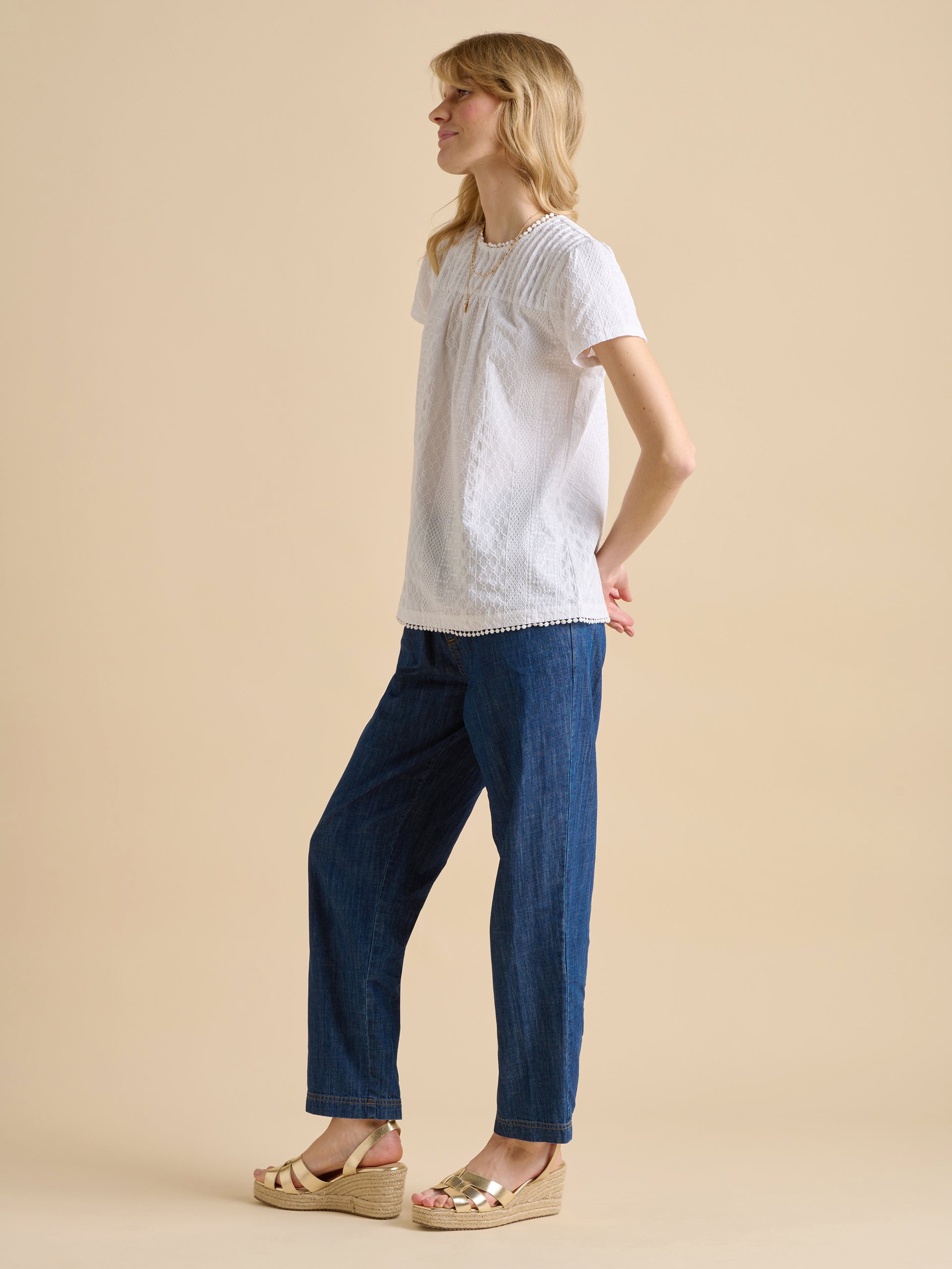 Brakeburn Bay Blouse-Tops-White finn
