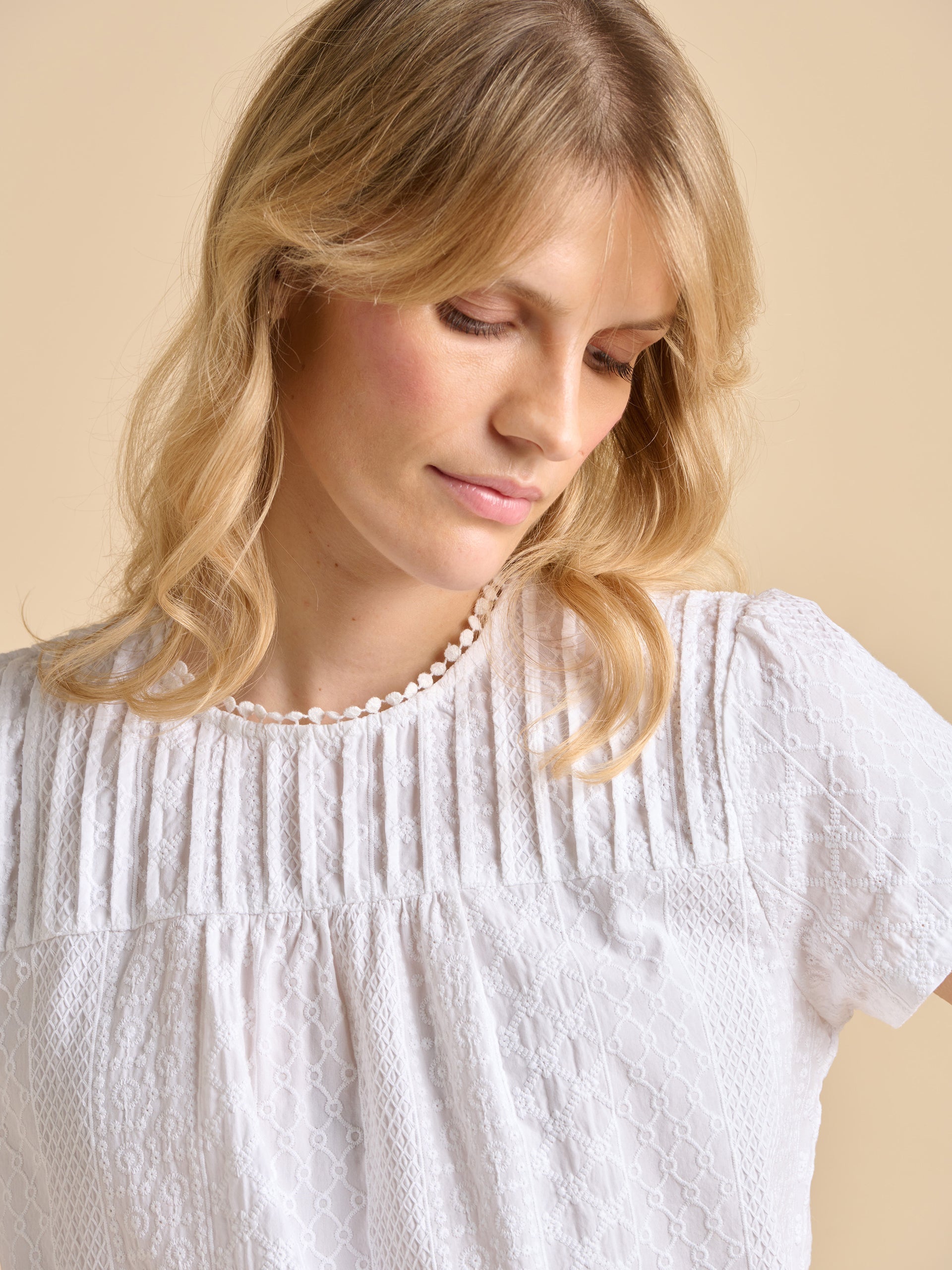 Brakeburn Bay Blouse-Tops-White finn