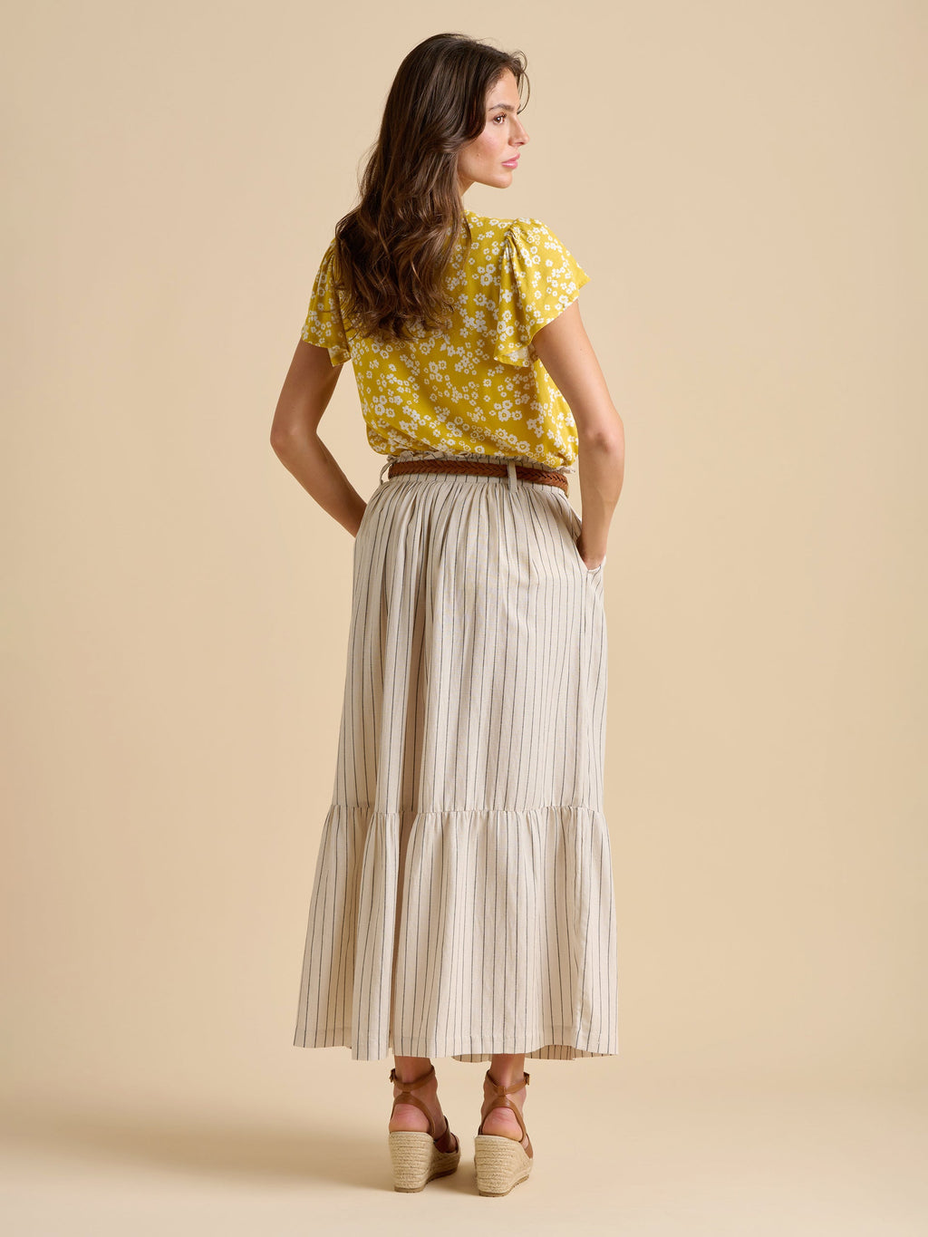 Brakeburn Stripe Paper Bag Skirt
