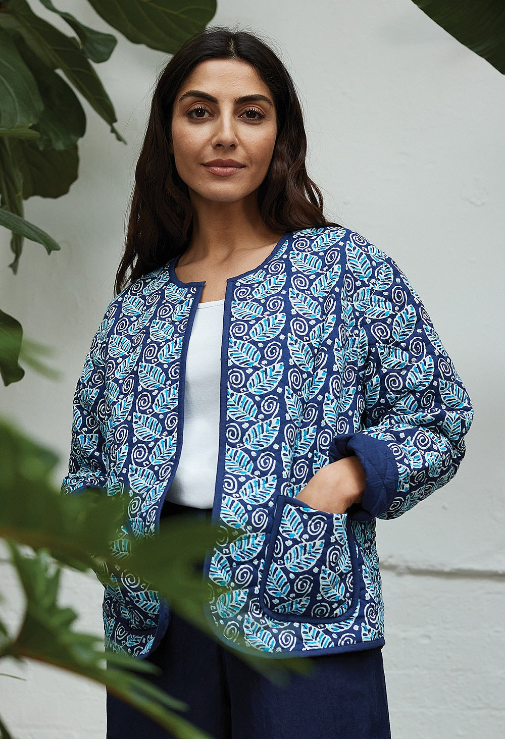 Adini Aisha Reversible Jacket-White finn