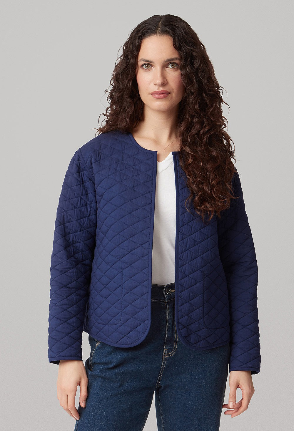 Adini Aisha Reversible Jacket-White finn