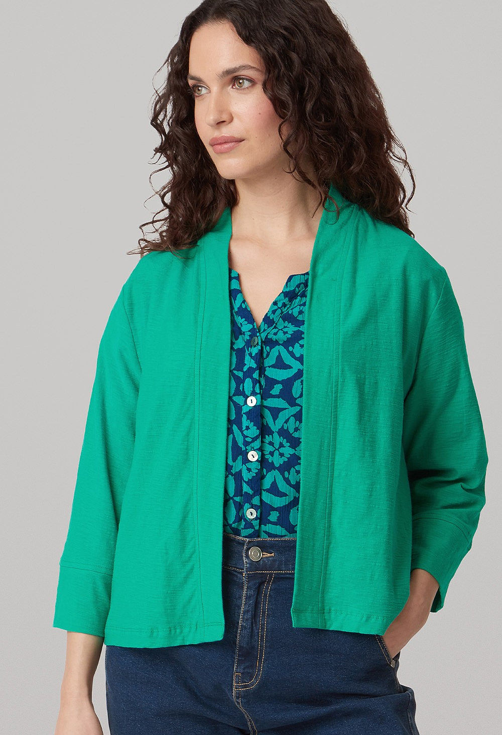Adini Sula Cotton Jacket-White finn