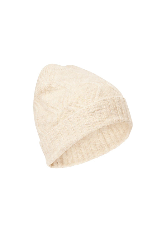 Soya Concept Irwin 2 Cable Hat-White finn