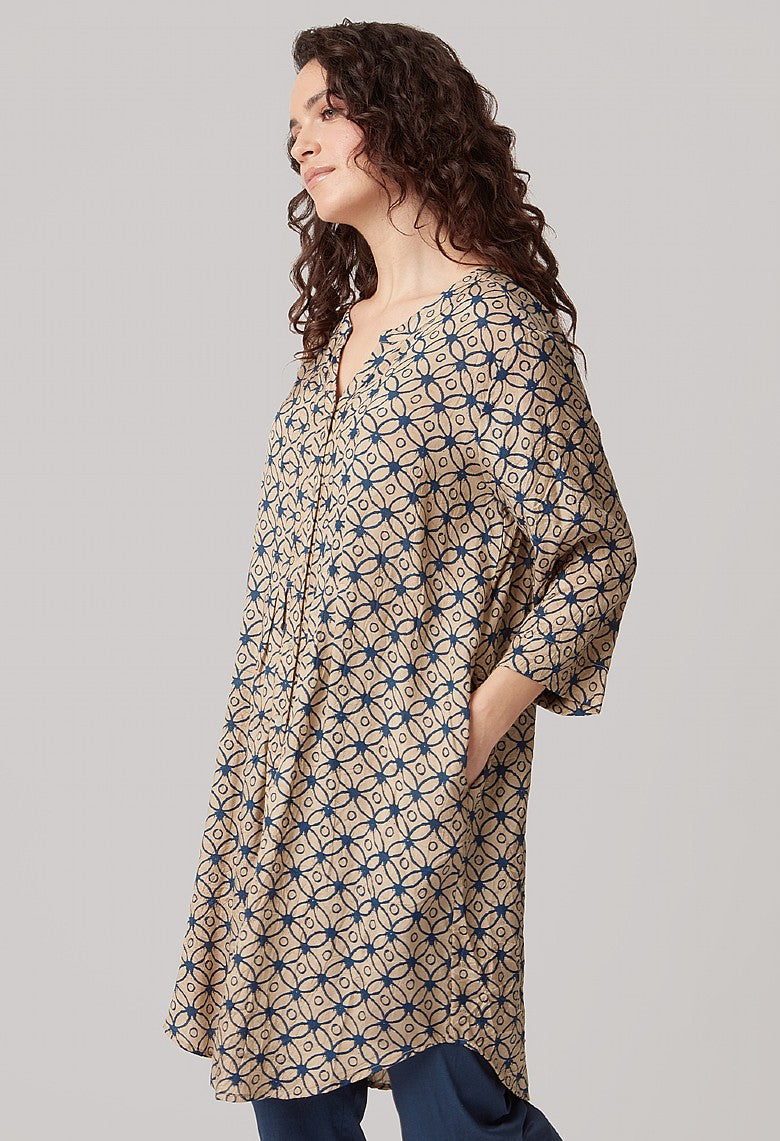 Adini Bay Tunic Dress-White finn
