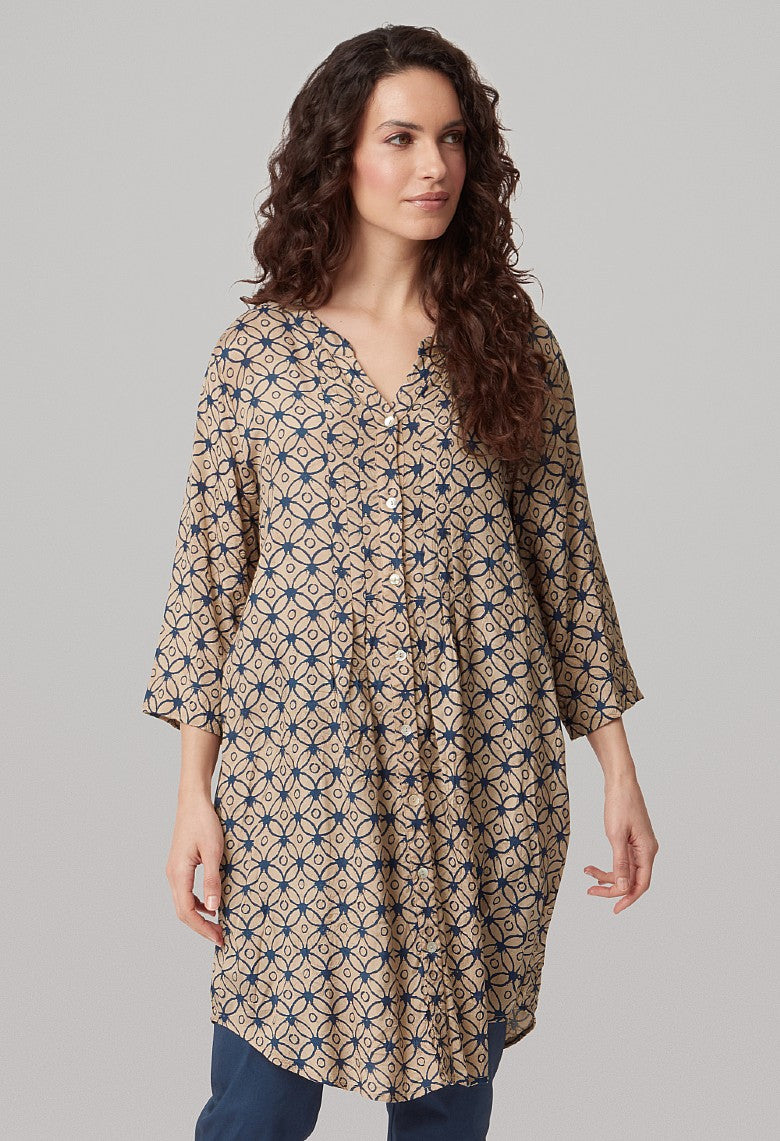 Adini Bay Tunic Dress-White finn