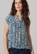 Adini Maya Aztec Print Top-Tops-White finn