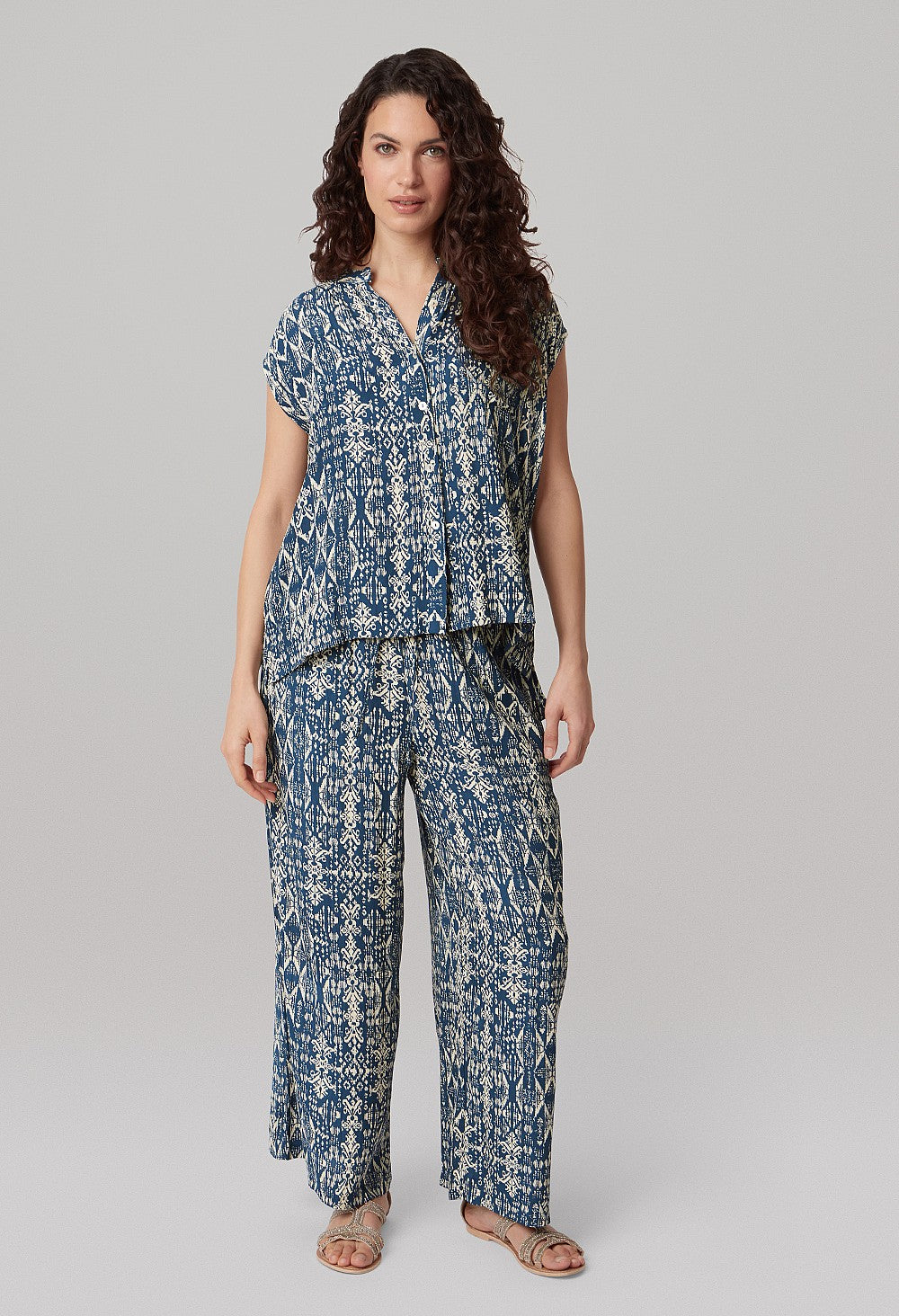 Adini Maya Aztec Print Top