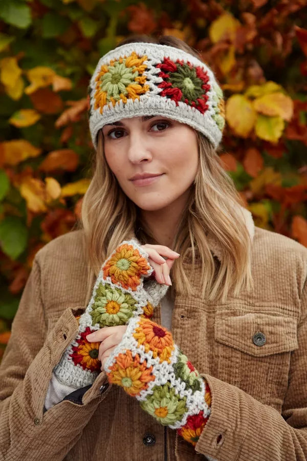 Pachamama Woodstock Headband Oatmeal-Accessories-White finn