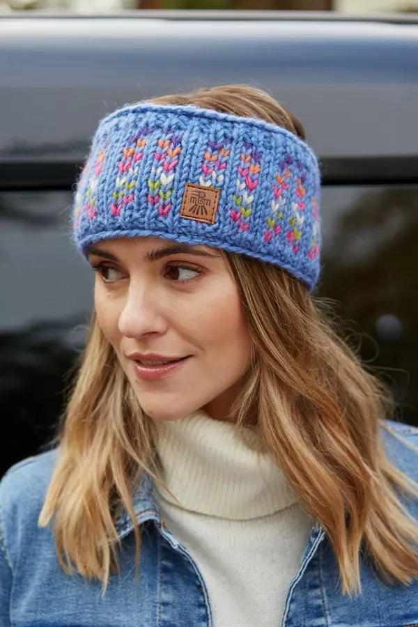 Pachamama Andorra Headband Bluebell-Accessories-White finn
