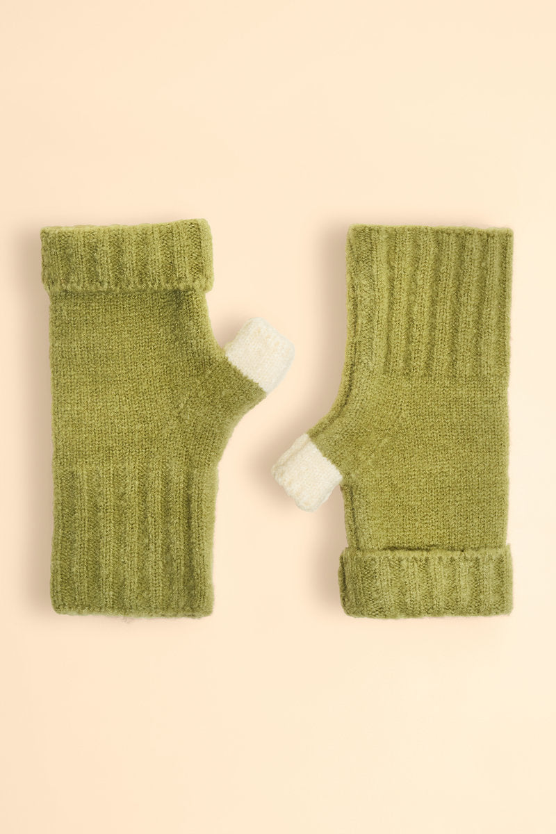 Cassia Wrist Warmers - Sage