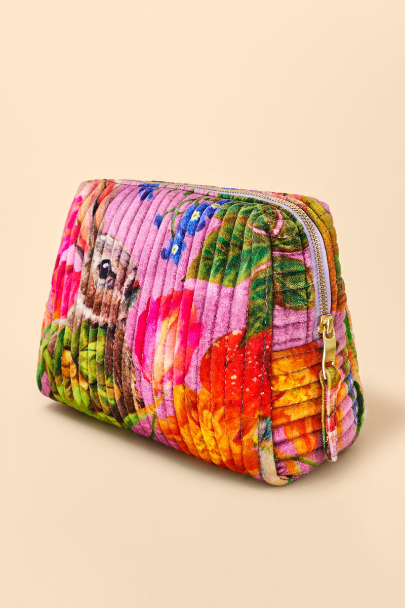 Large Quilted Washbag - Whimsical Woodland