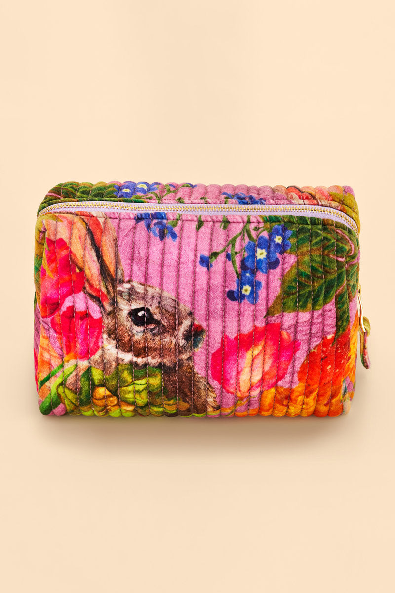 Large Quilted Washbag - Whimsical Woodland