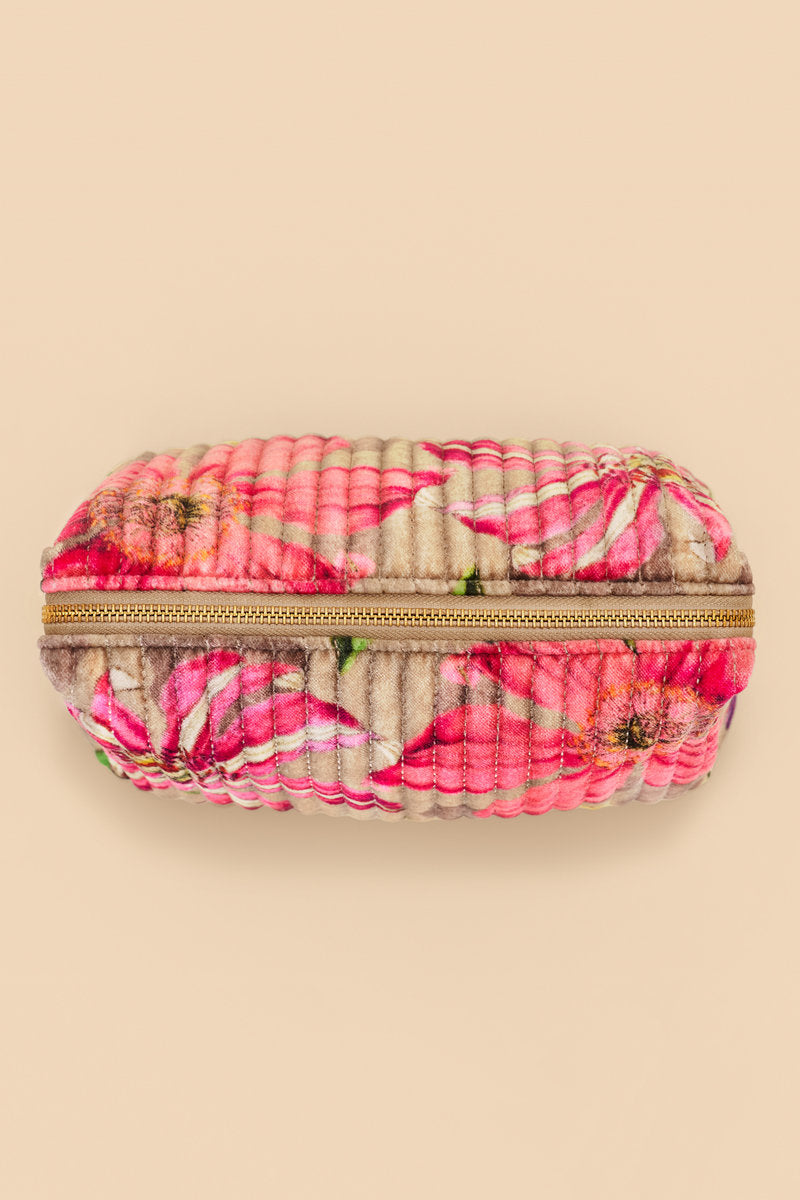 Large Quilted Washbag - Oversized Botanicals