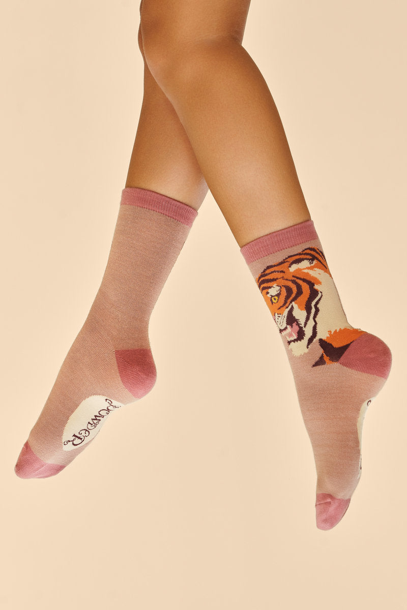 Trill Of The Tiger Socks-Socks-White finn