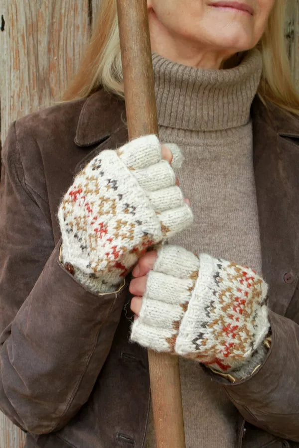 Pachamama Walking The Dog Glove/Mitts-Accessories-White finn