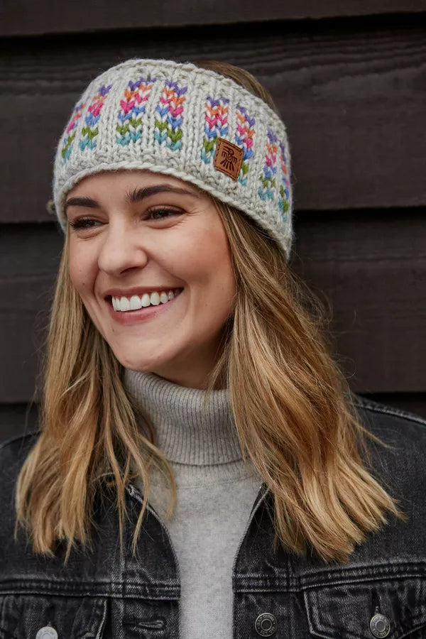 Pachamama Andorra Headband Oatmeal-Accessories-White finn