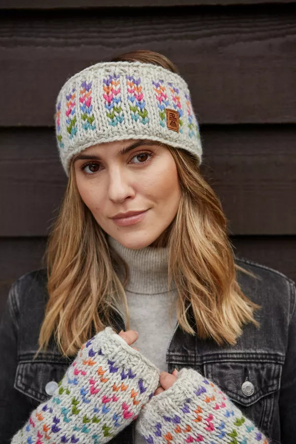 Pachamama Andorra Headband Oatmeal-Accessories-White finn