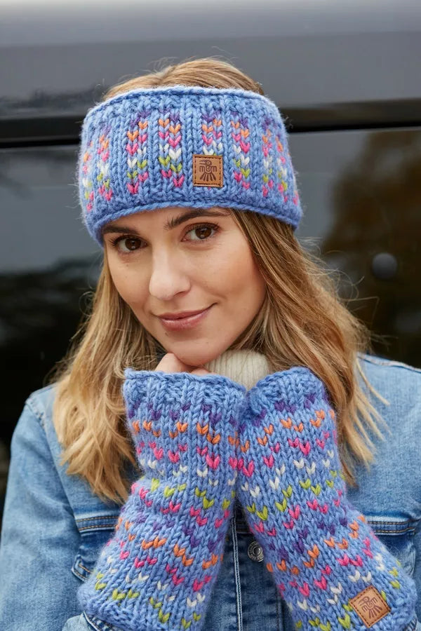 Pachamama Andorra Headband Bluebell-Accessories-White finn