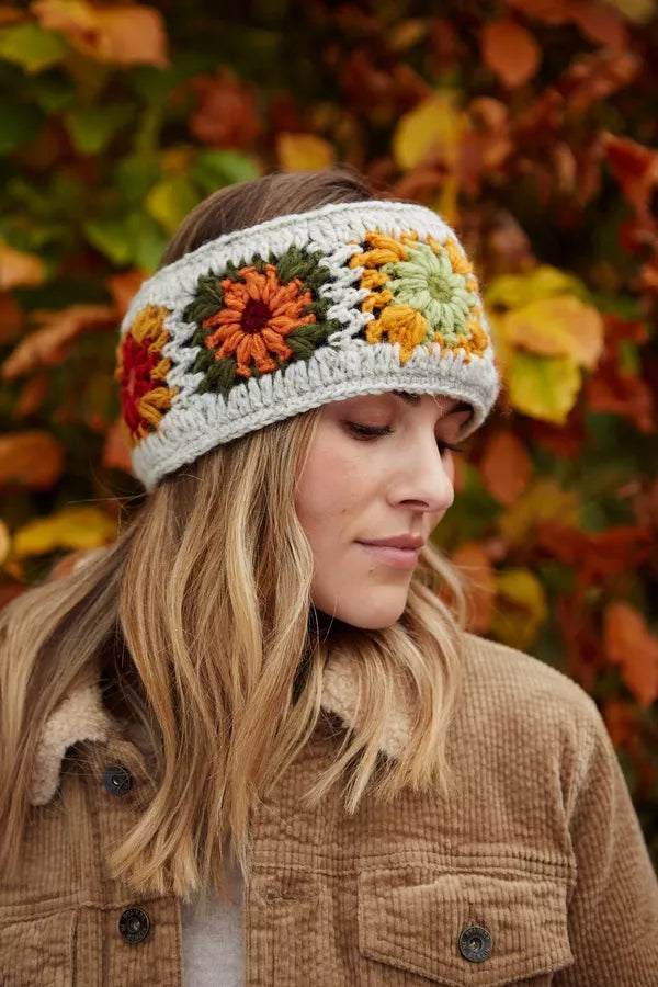 Pachamama Woodstock Headband Oatmeal-Accessories-White finn