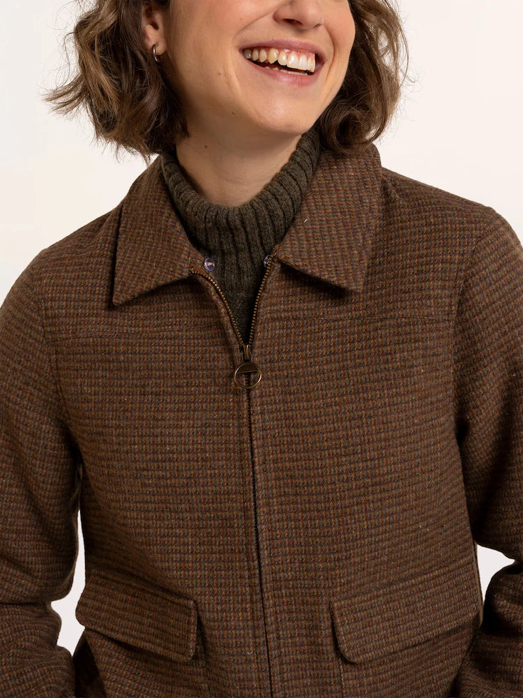 Brakeburn Hemlock Faux Fur Collar Textured Coat