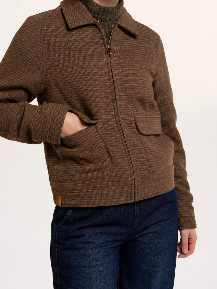 Brakeburn Hemlock Faux Fur Collar Textured Coat