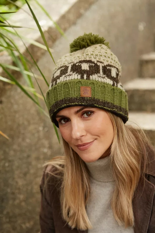 Hardwick Sheep Roll Back Bobble Hat