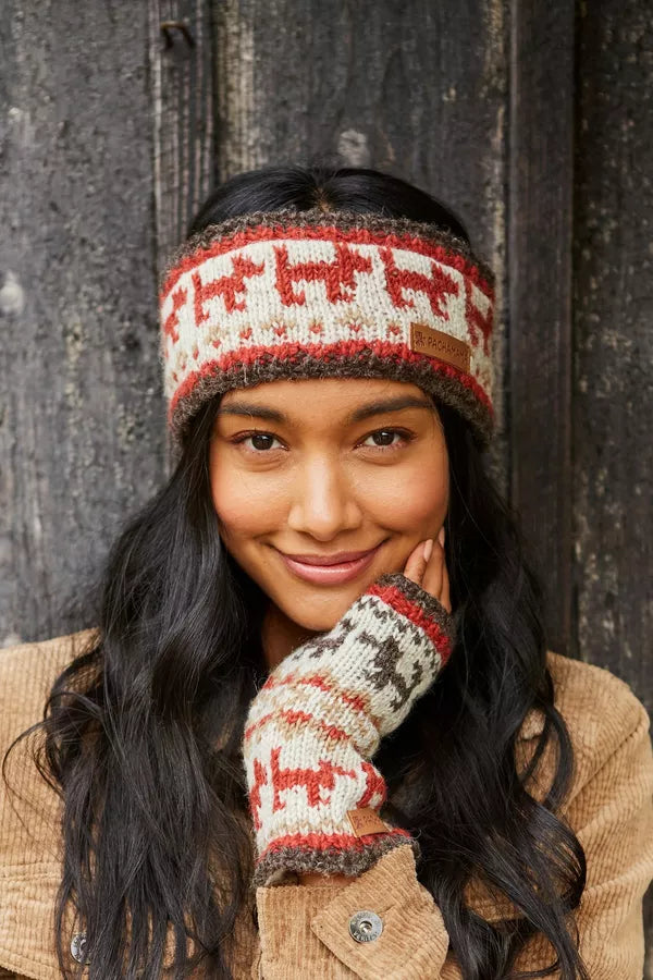 Pachamama Walking The Dog Headband-White finn