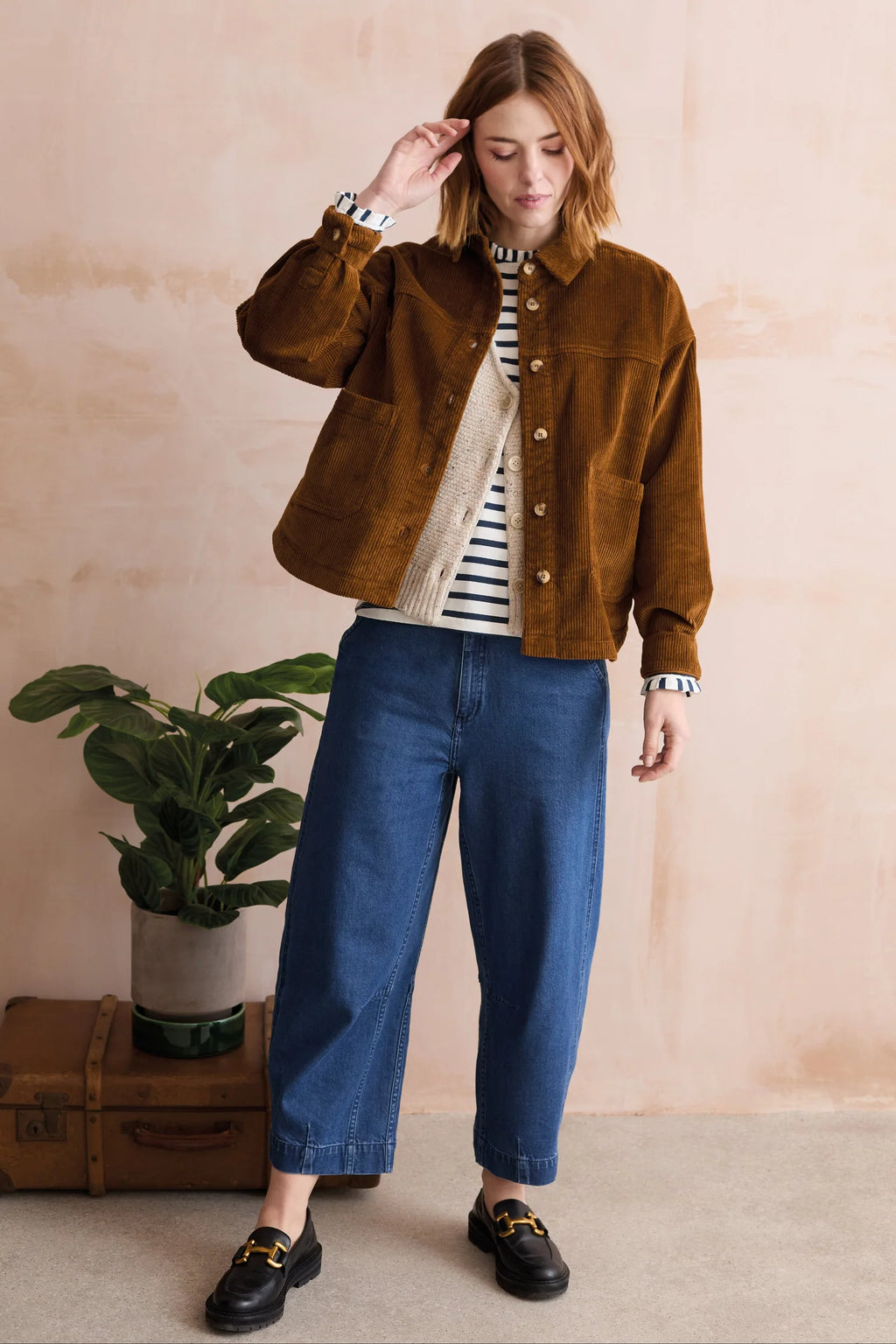 Lily & Me Olivia Shirt Jacket Plain Jumbo Cord