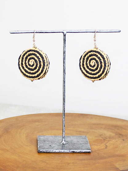 RAFFIA DISC EARRINGS AY1413MX