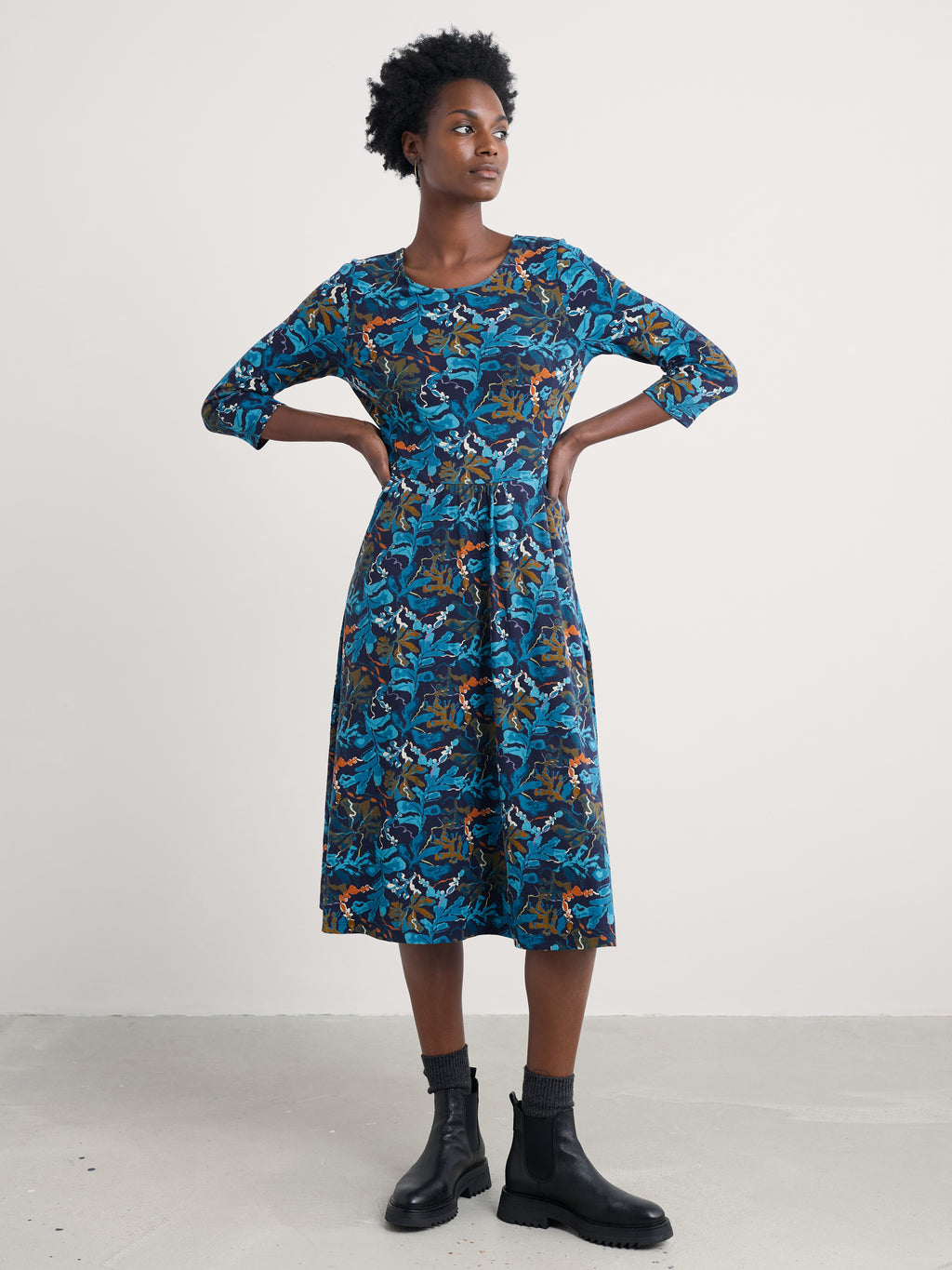 Seasalt April Jersey Dress-Dress-White finn