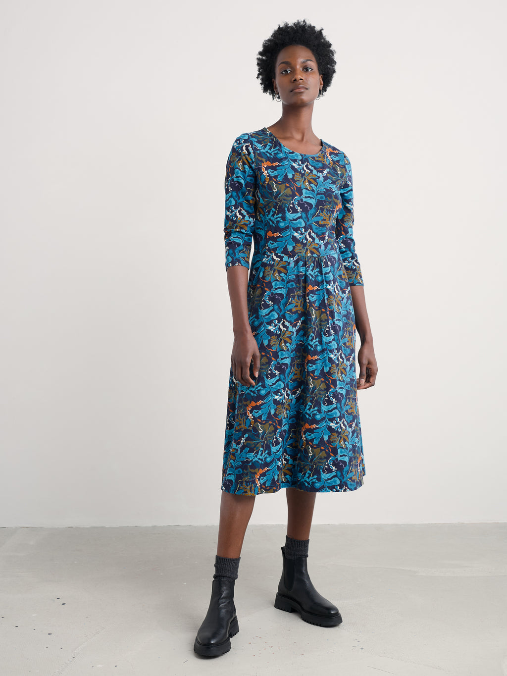 Seasalt April Jersey Dress-Dress-White finn