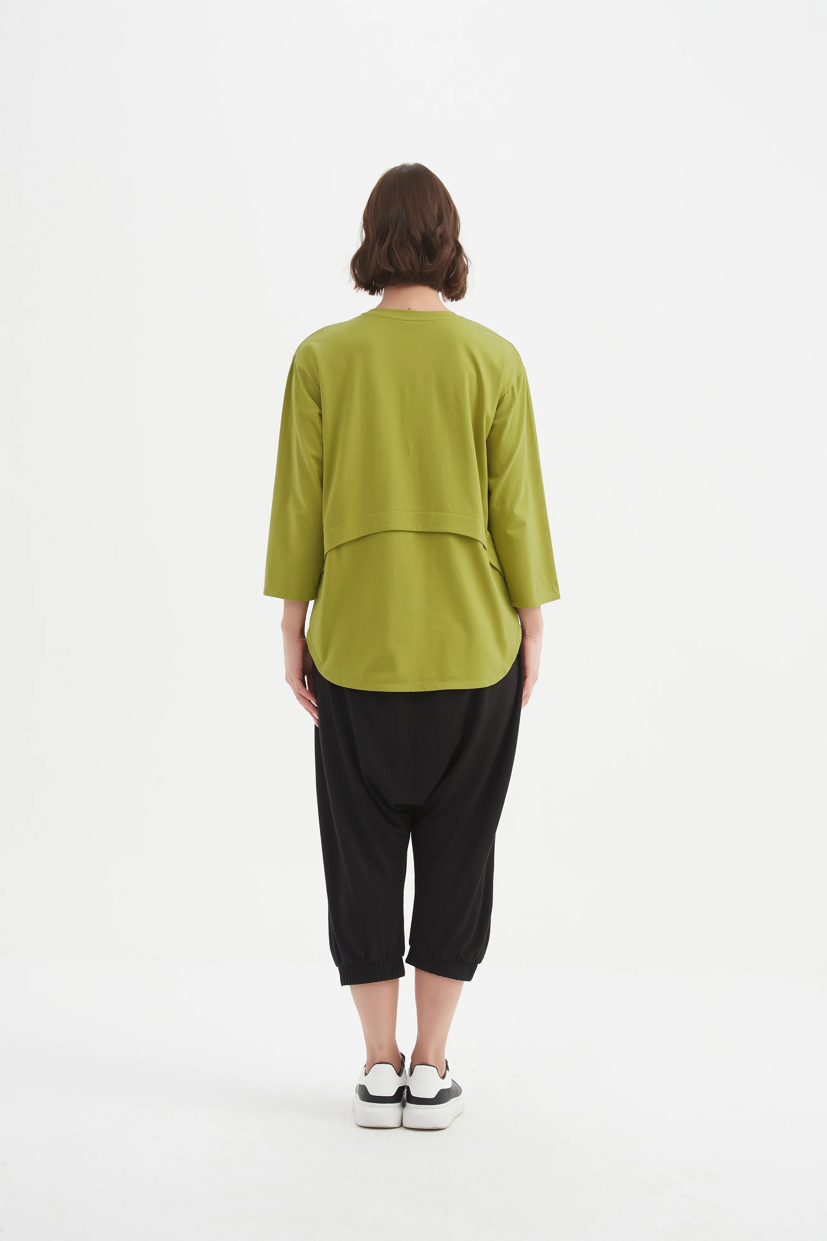 Tirelli Curved Seam Top-Tops-White finn