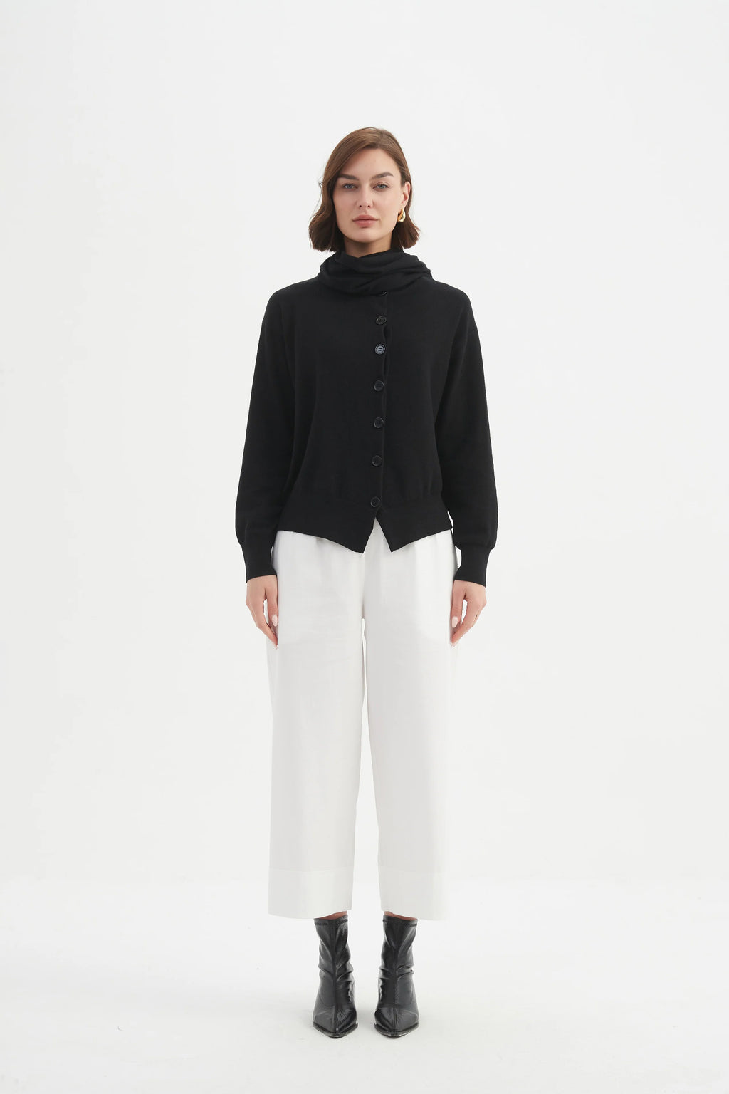 Tirelli Wrap Collar Cardigan