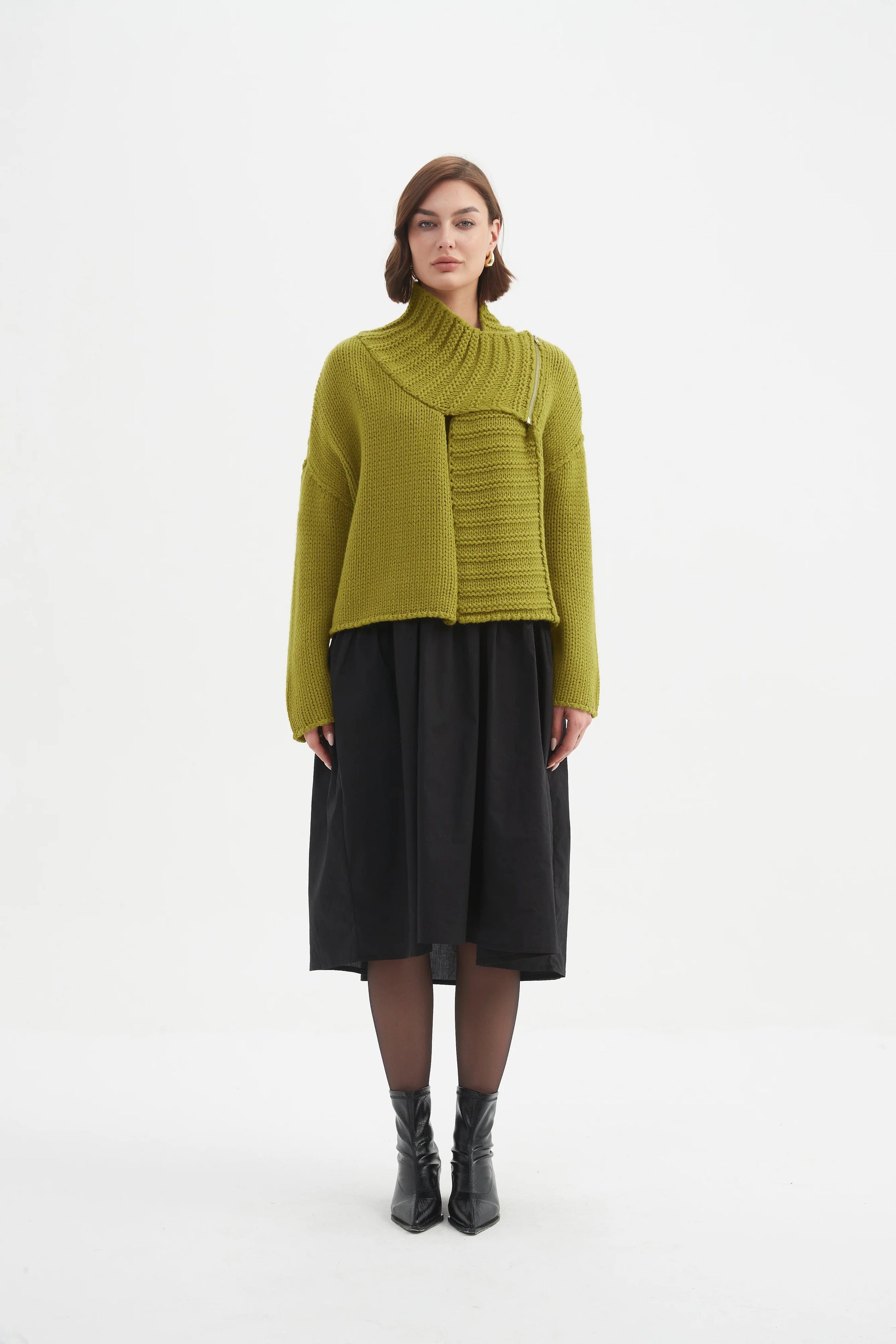 Tirelli Zip Collar Cardigan