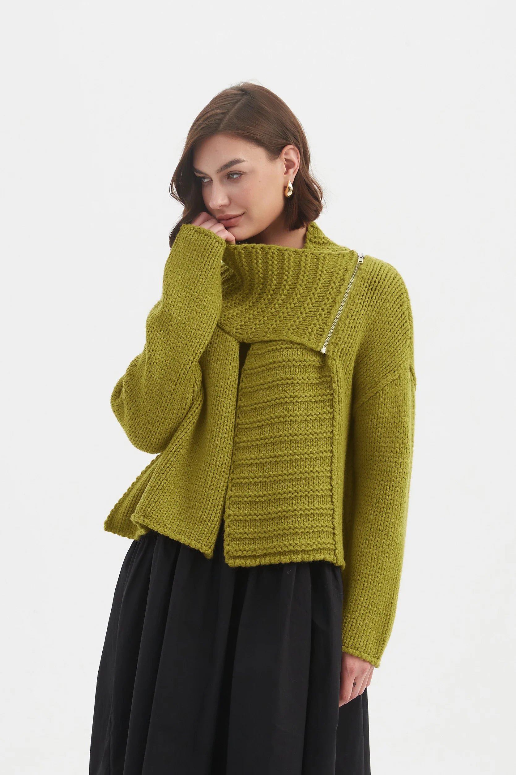 Tirelli Zip Collar Cardigan