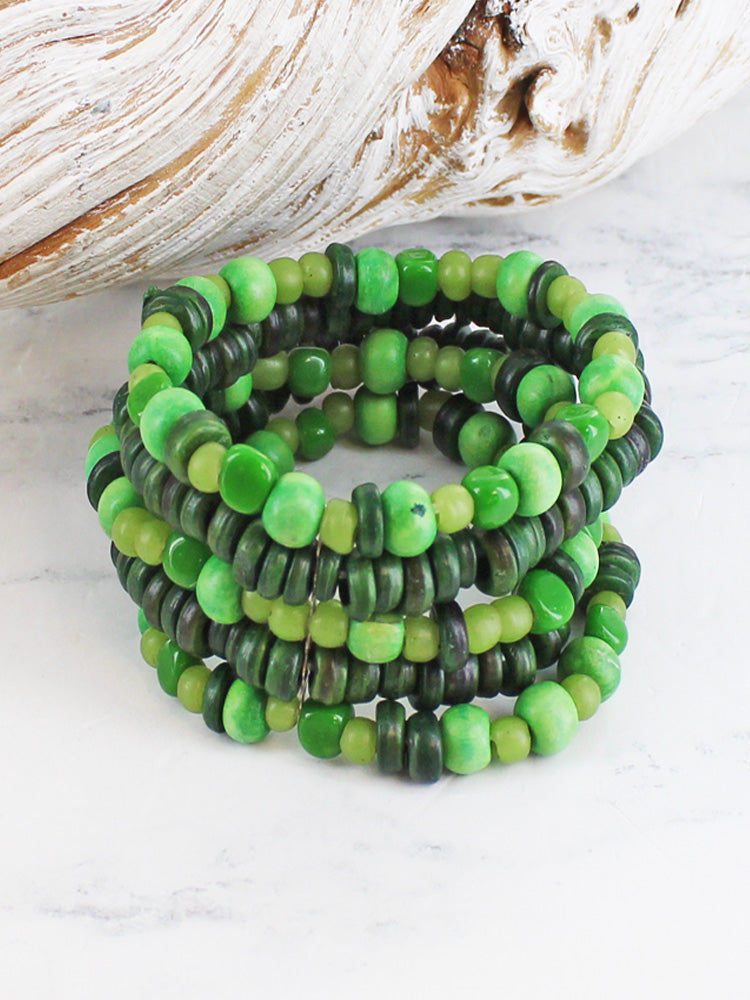 Suzie Blue ELASTICATED MULTI-STRAND BRACELET BB6404R-Bracelet-White finn