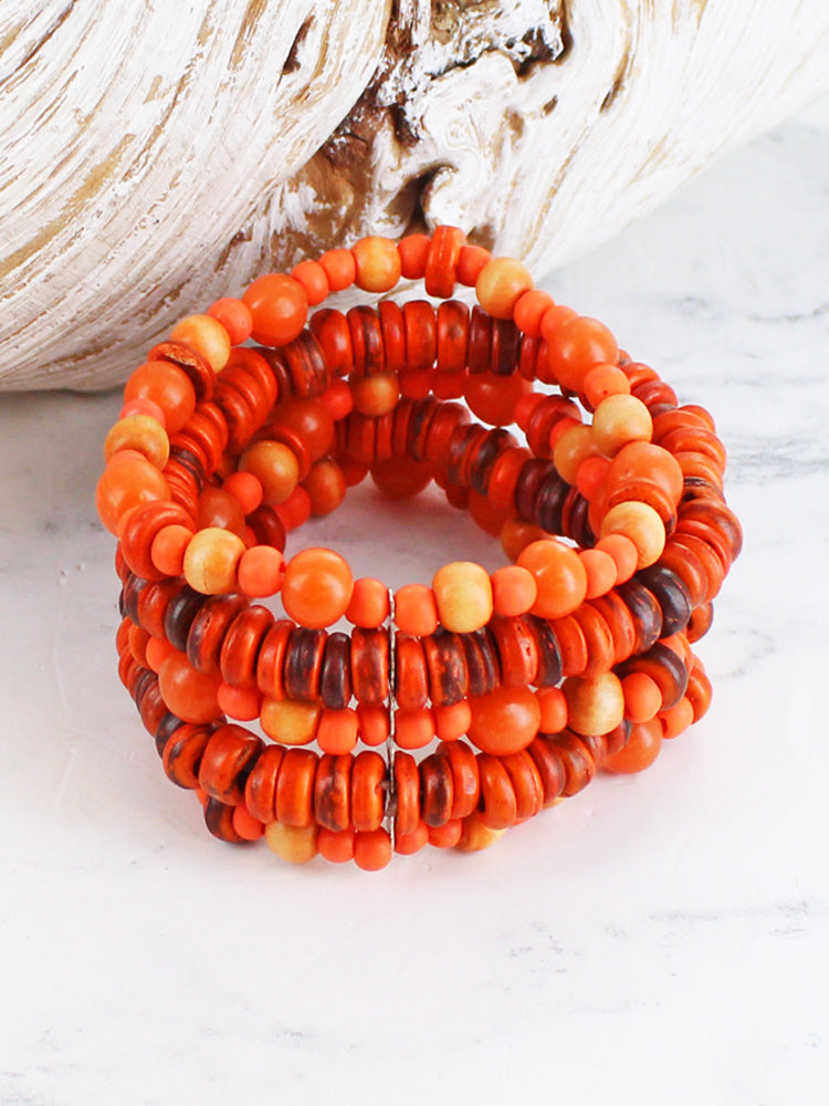 Suzie Blue ELASTICATED MULTI-STRAND BRACELET BB6404R-Bracelet-White finn