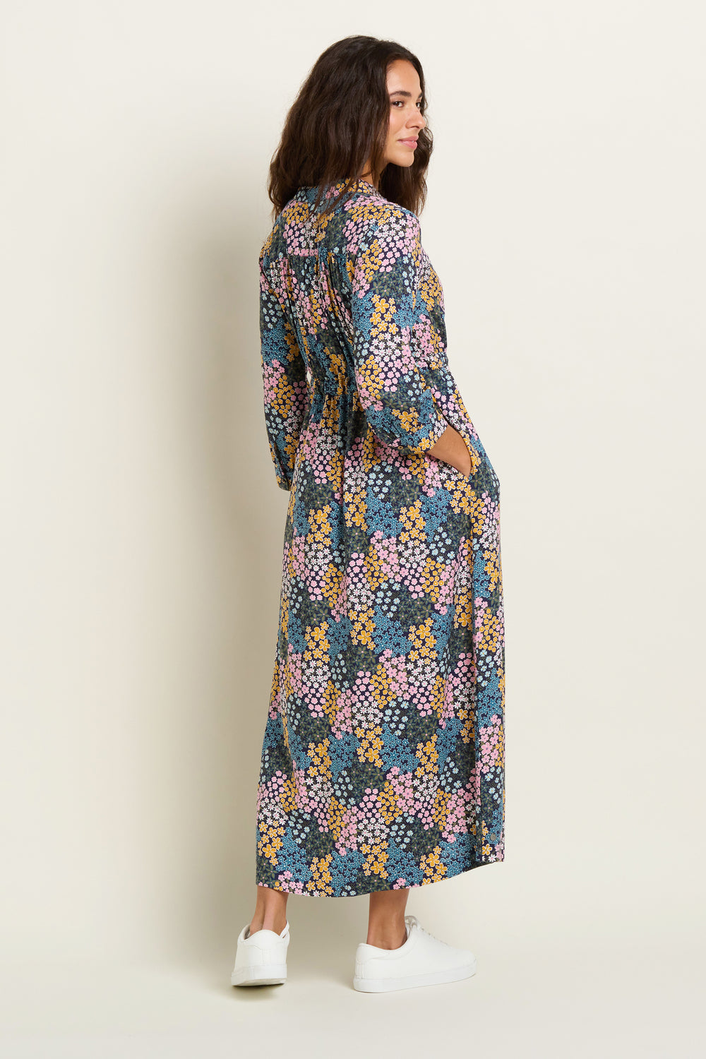 Brakeburn Wildflower Meadow Shirt Dress-Dress-White finn